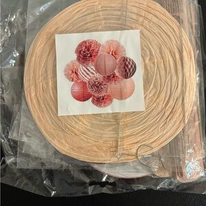 Peach Paper Lantern Party Decorations - 1 Pack